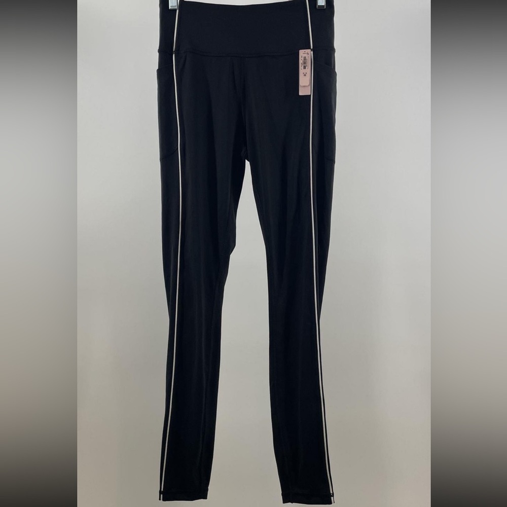 Victoria's Secret Black Leggings with White Trim